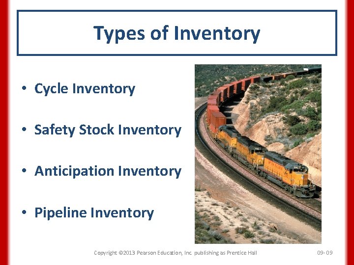 Types of Inventory • Cycle Inventory • Safety Stock Inventory • Anticipation Inventory •