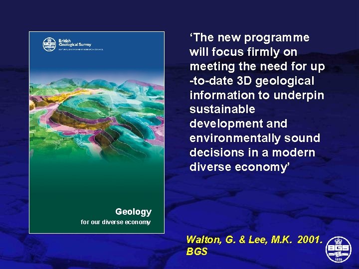 ‘The new programme will focus firmly on meeting the need for up -to-date 3