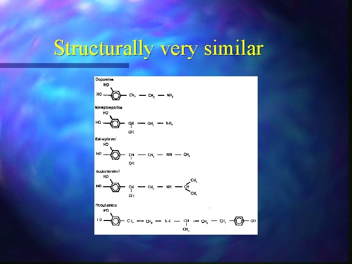 Structurally very similar Structurally very similar
