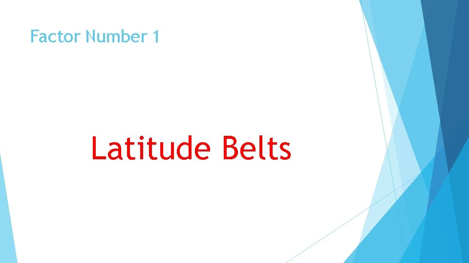 Factor Number 1 Latitude Belts 