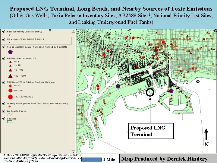 Proposed LNG Terminal, Long Beach, and Nearby Sources of Toxic Emissions (Oil & Gas