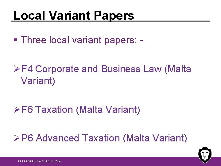 Local Variant Papers § Three local variant papers: ØF 4 Corporate and Business Law