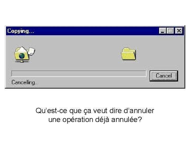 Qu’est-ce que ça veut dire d’annuler une opération déjà annulée? 