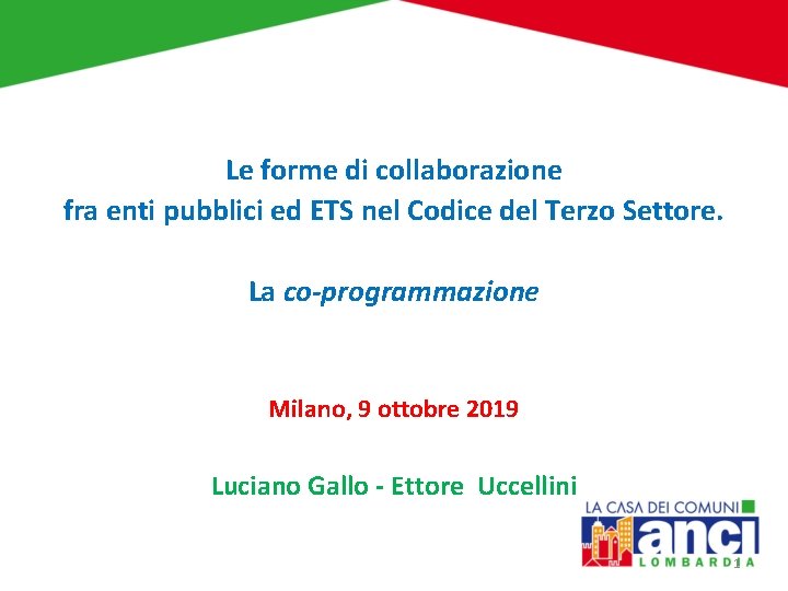 Le forme di collaborazione fra enti pubblici ed ETS nel Codice del Terzo Settore.