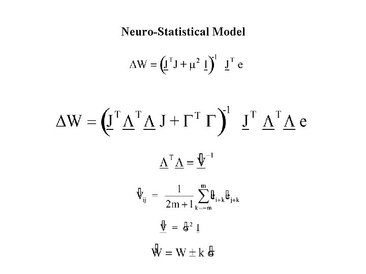 Neuro-Statistical Model 