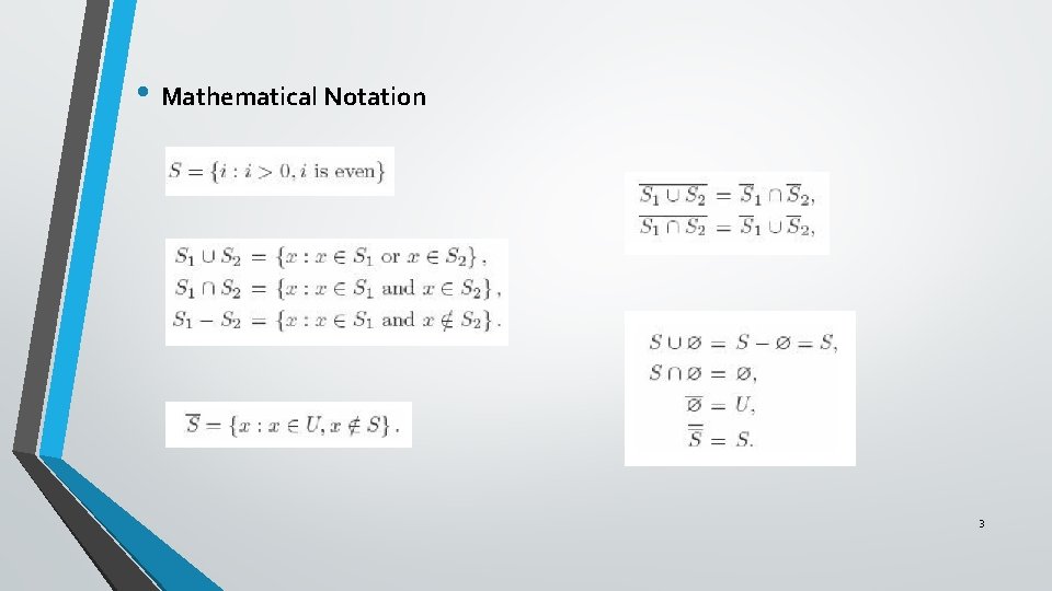  • Mathematical Notation 3 