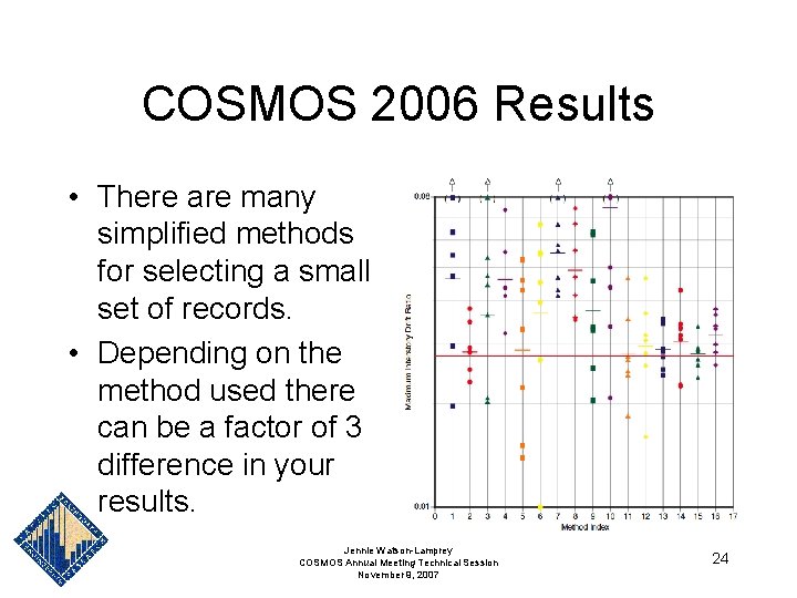 COSMOS 2006 Results • There are many simplified methods for selecting a small set COSMOS 2006 Results • There are many simplified methods for selecting a small set