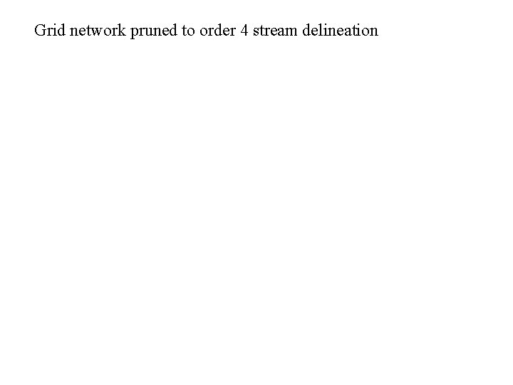 Grid network pruned to order 4 stream delineation 