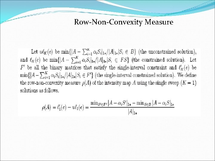 Row-Non-Convexity Measure 
