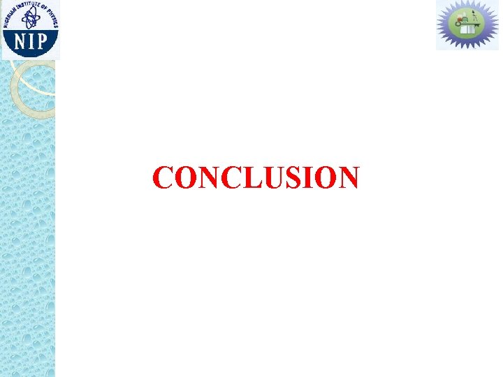 CONCLUSION 