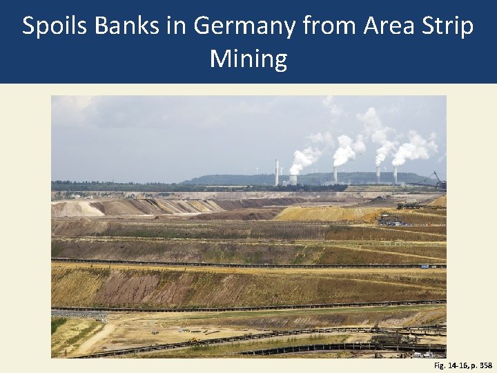 Spoils Banks in Germany from Area Strip Mining Fig. 14 -16, p. 358 