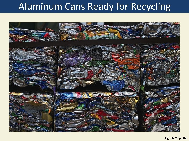 Aluminum Cans Ready for Recycling Fig. 14 -22, p. 366 