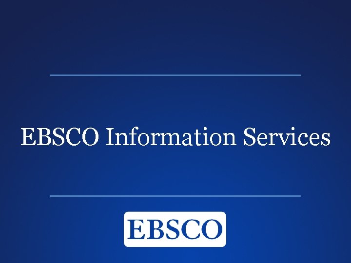 EBSCO Information Services 