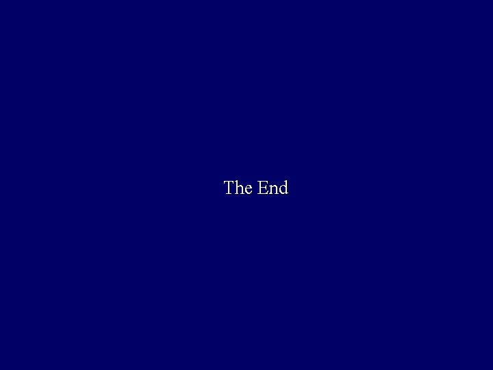 The End 