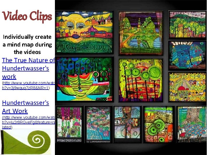 Video Clips Individually create a mind map during the videos The True Nature of