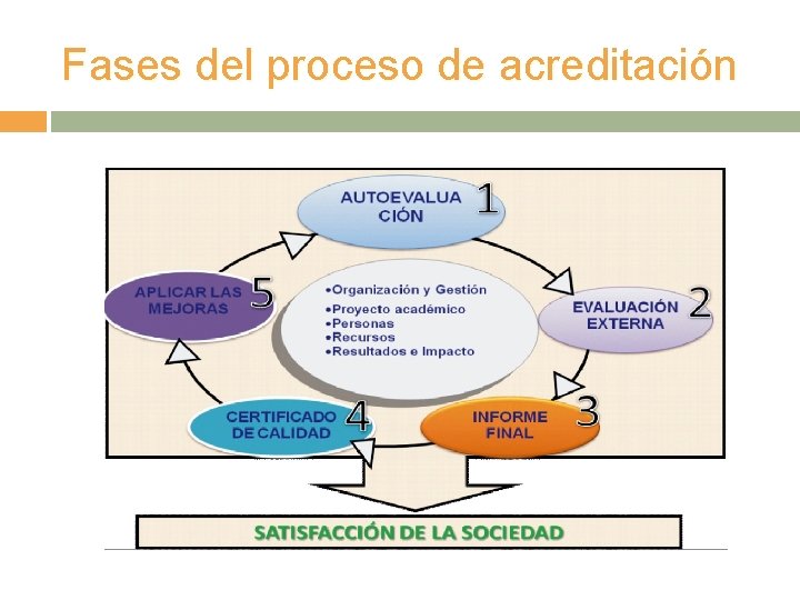 Fases del proceso de acreditación 