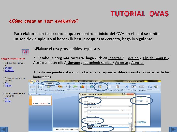 ¿Cómo crear un test evaluativo? TUTORIAL OVAS Para elaborar un test como el que