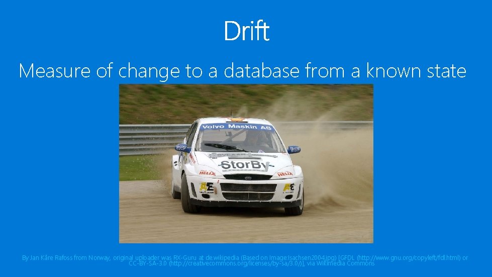 Measure of change to a database from a known state By Jan Kåre Rafoss Measure of change to a database from a known state By Jan Kåre Rafoss