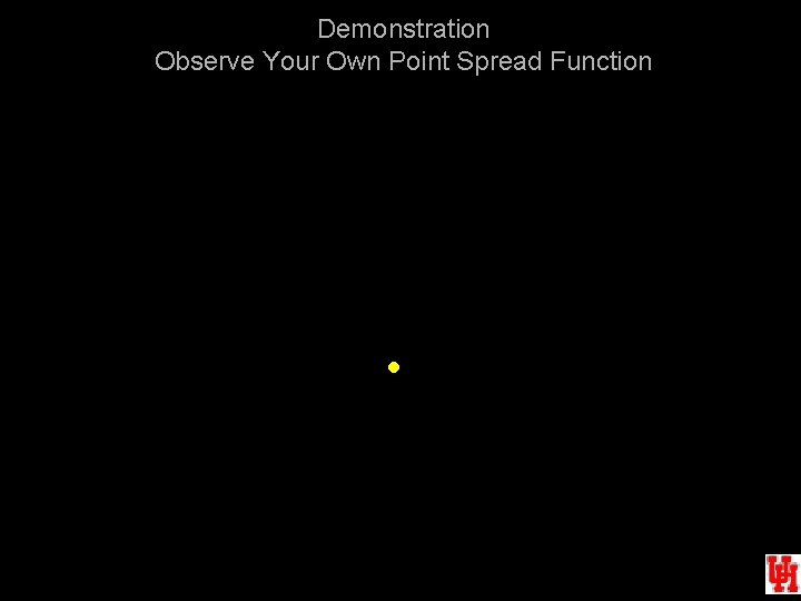 Demonstration Observe Your Own Point Spread Function 