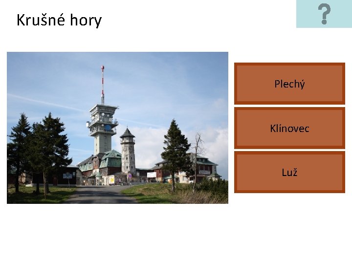 Krušné hory Plechý Klínovec Luž 