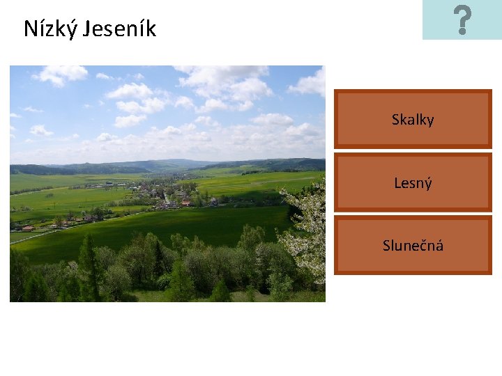 Nízký Jeseník Skalky Lesný Slunečná 