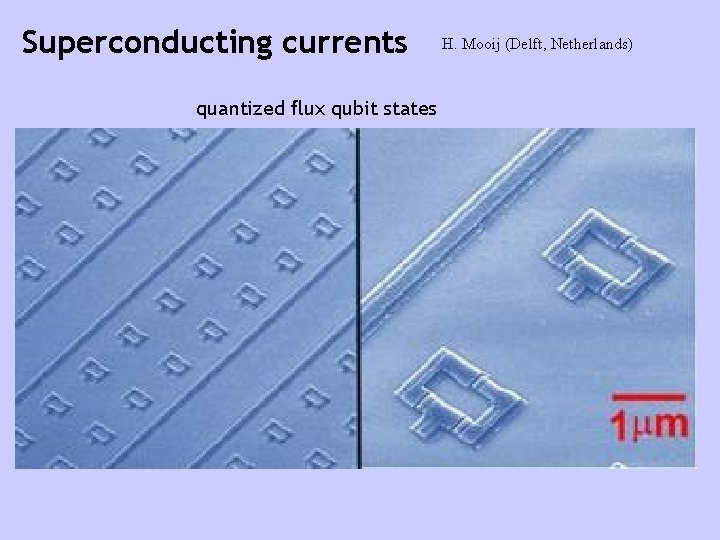 Superconducting currents quantized flux qubit states H. Mooij (Delft, Netherlands) 