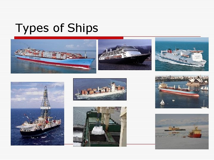 Types of Ships 