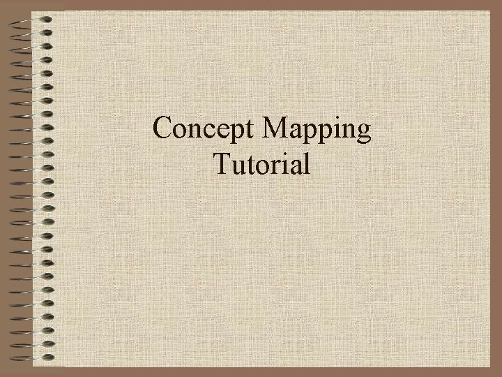 Concept Mapping Tutorial 