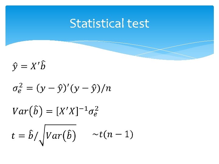 Statistical test 