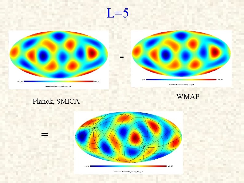 L=5 - Planck, SMICA = WMAP 