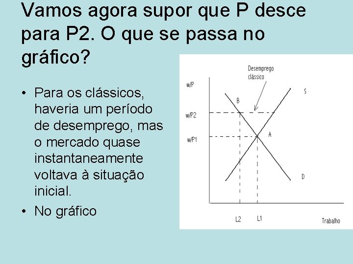 Vamos agora supor que P desce para P 2. O que se passa no