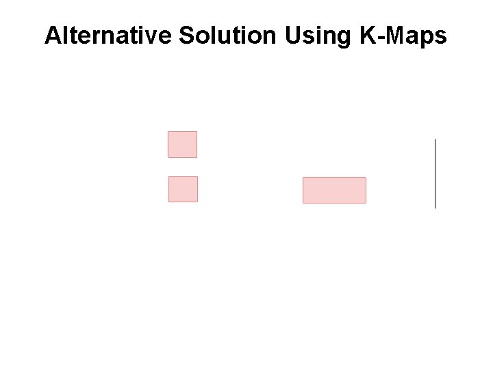 Alternative Solution Using K-Maps 