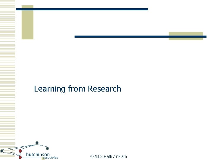 Learning from Research © 2003 Patti Anklam 