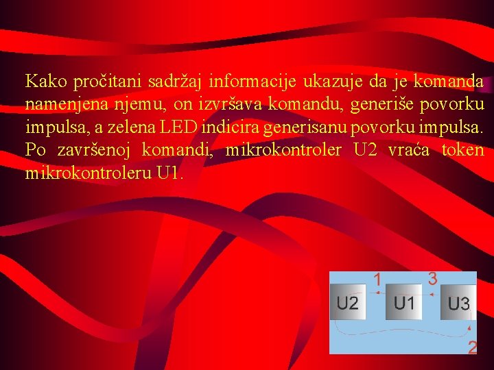 Kako pročitani sadržaj informacije ukazuje da je komanda namenjena njemu, on izvršava komandu, generiše