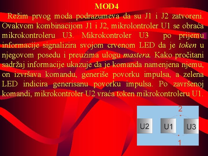 MOD 4 Režim prvog moda podrazumeva da su J 1 i J 2 zatvoreni.