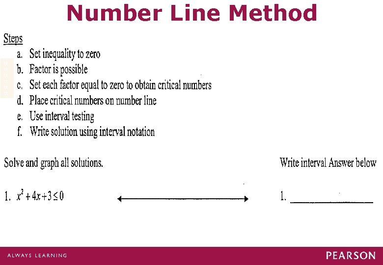 Number Line Method fg gf tt ffj tt jjj tt jf tt tt Number Line Method fg gf tt ffj tt jjj tt jf tt tt