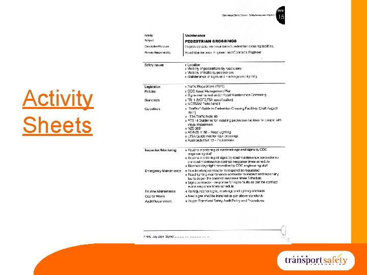 Activity Sheets 