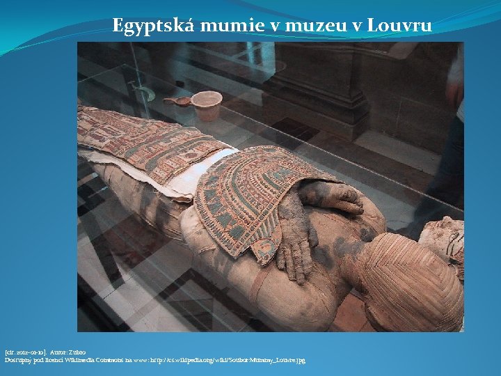 Egyptská mumie v muzeu v Louvru [cit. 2012 -01 -10]. Autor: Zubro Dostupný pod