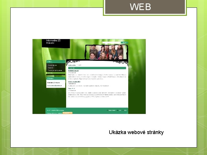 WEB Ukázka webové stránky WEB Ukázka webové stránky