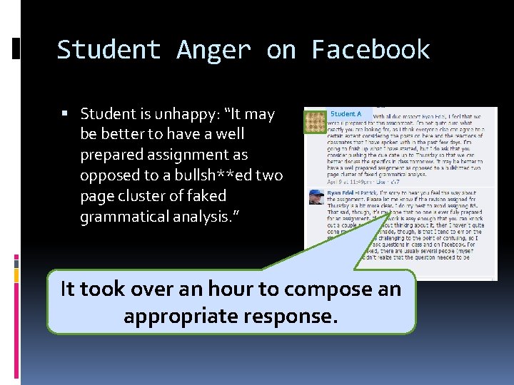 Student Anger on Facebook Student is unhappy: “It may be better to have a Student Anger on Facebook Student is unhappy: “It may be better to have a