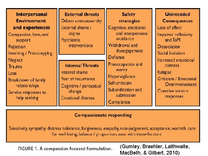 (Gumley, Braehler, Laithwaite, Mac. Beth, & Gilbert, 2010) 