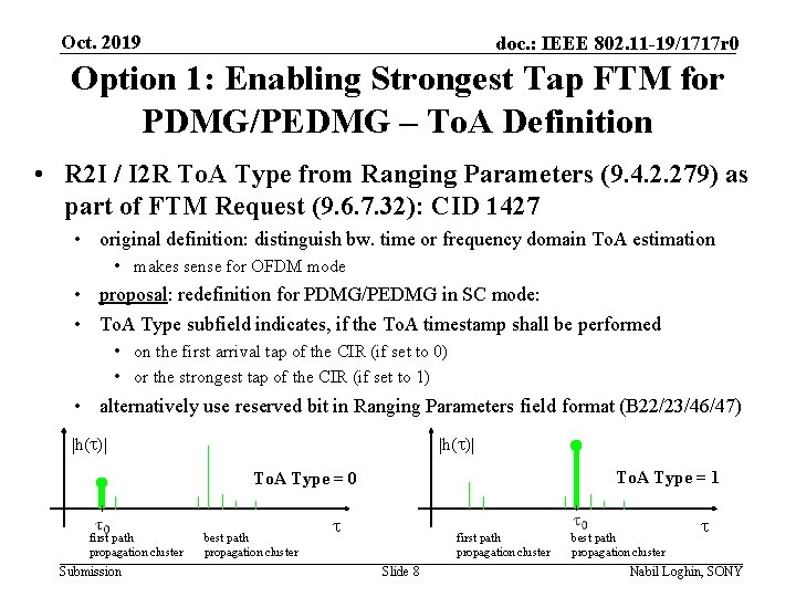Oct. 2019 doc. : IEEE 802. 11 -19/1717 r 0 Option 1: Enabling Strongest