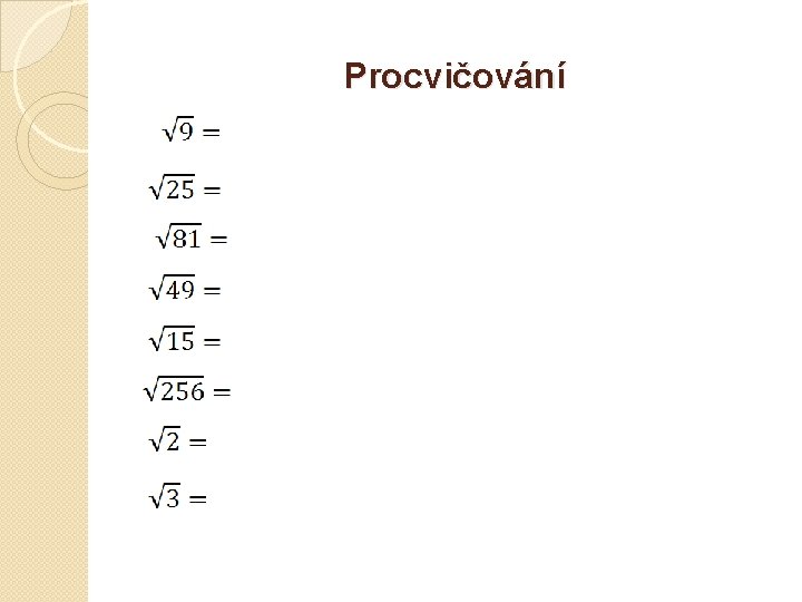 Procvičování 