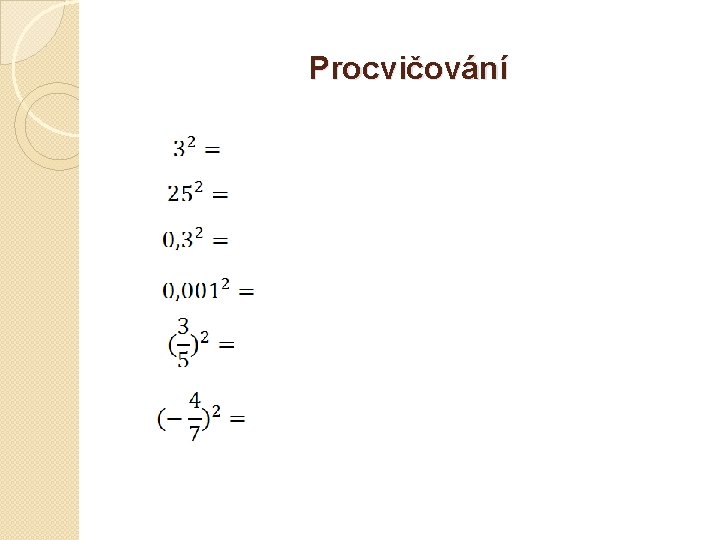 Procvičování 