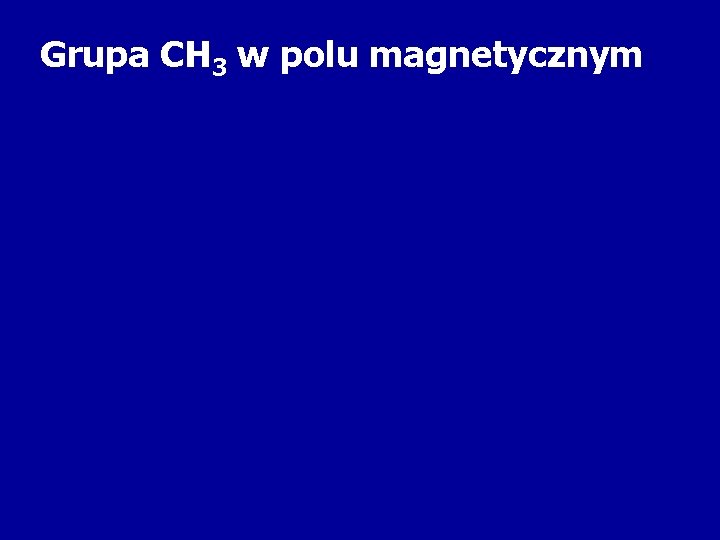 Grupa CH 3 w polu magnetycznym 