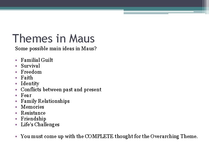 maus themes essay