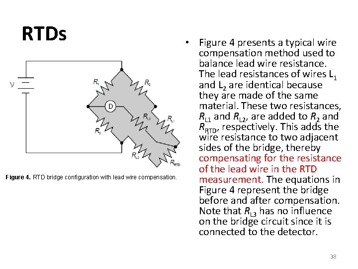 RTDs Figure 4. RTD bridge configuration with lead wire compensation. • Figure 4 presents