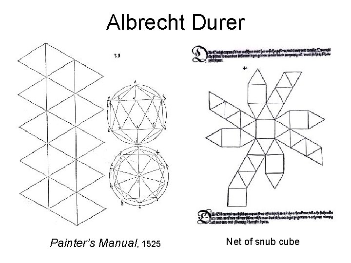 Albrecht Durer Painter’s Manual, 1525 Net of snub cube 
