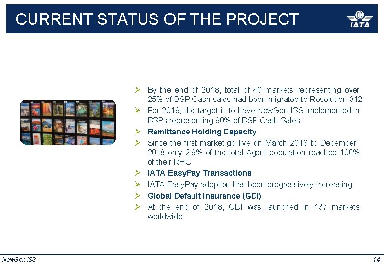 New. Gen ISS Insurance Global New. Gen Default ISS CURRENT STATUS OF THE PROJECT