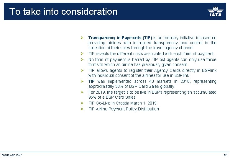 New. Gen ISS Insurance Global New. Gen Default ISS To take into consideration Benefits